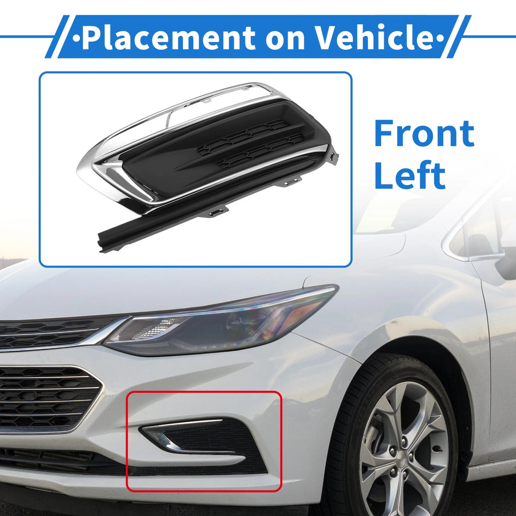 Front Left Fog Light Grille Replacement for Chevrolet Cruze (2015–2016)