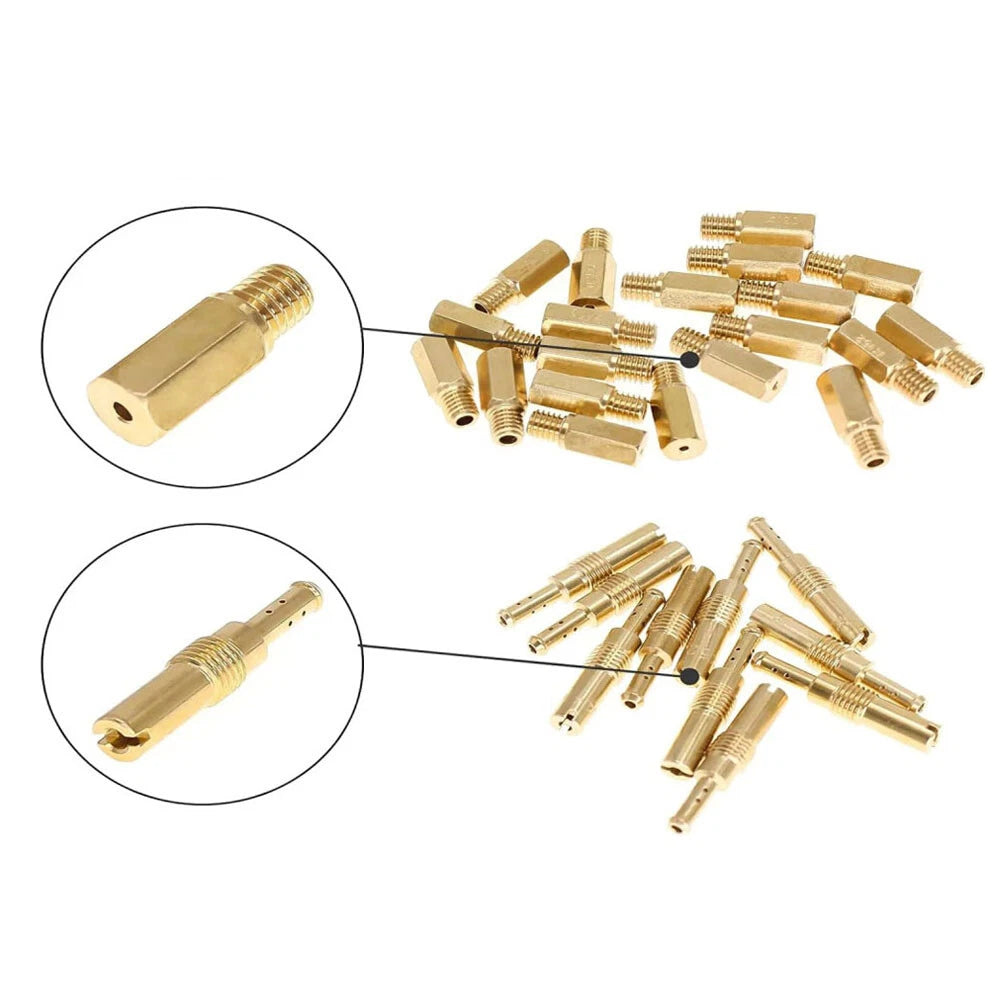 10x Carburetor Main Jets 100-140 & 10x Slow Pilot Jets 32-55 for OKO KOSO PE PWK (N/A)