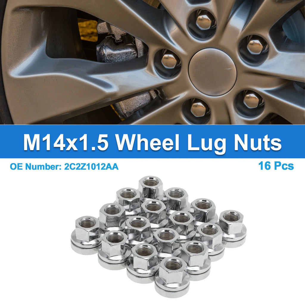 16 Pc Wheel Lug Nuts Replacement for Ford F-250 Super Duty (2003–2016)