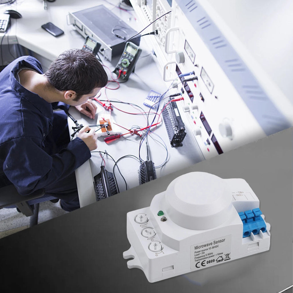 Microwave Sensor Switch for Indoor Outdoor Installations (360° Sensing Range)