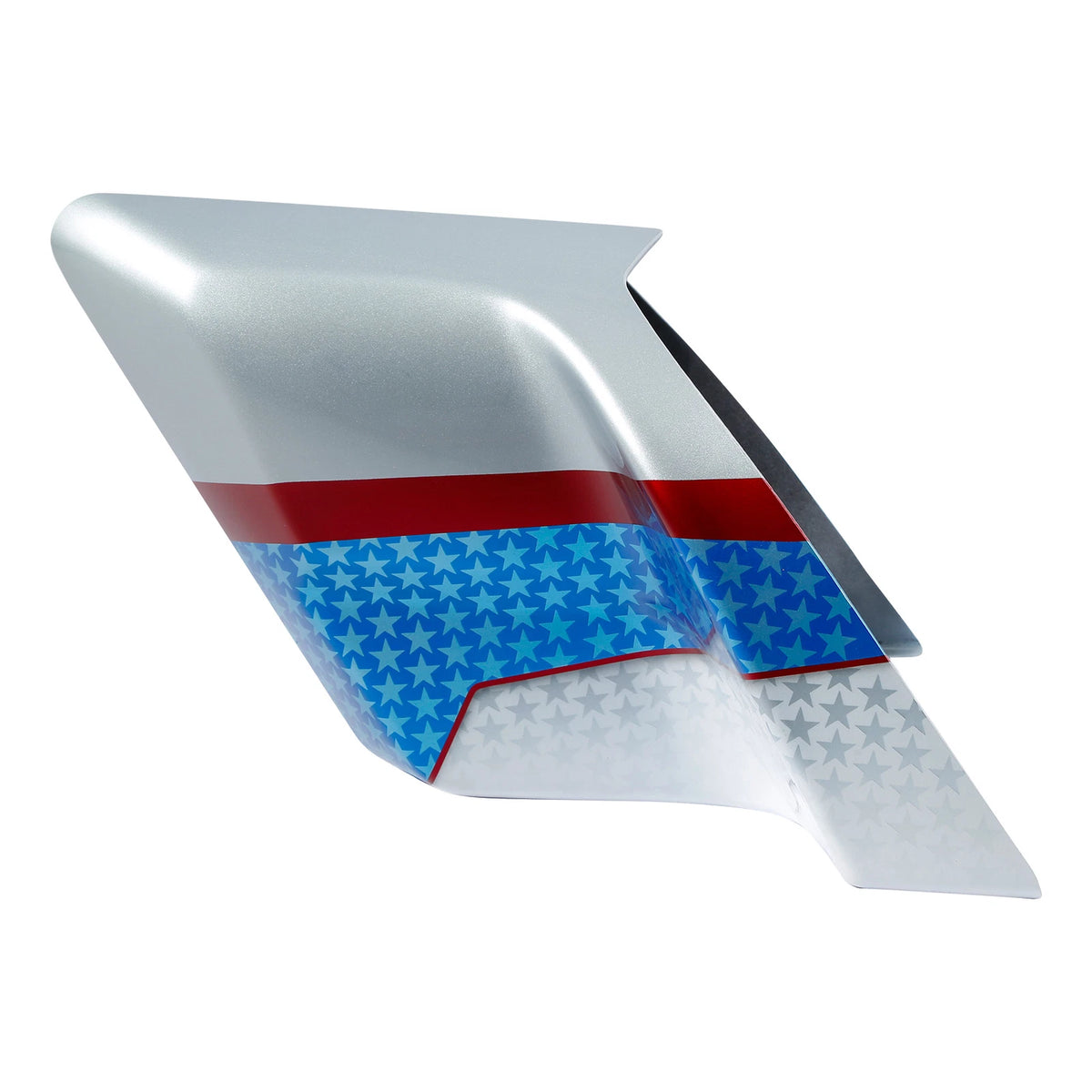 Stretched Side Covers for Harley Touring Street Glide (2014–2024) White Flake Fade
