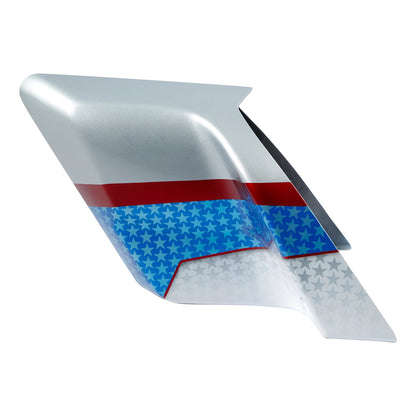 Stretched Side Covers for Harley Touring Street Glide (2014–2024) White Flake Fade