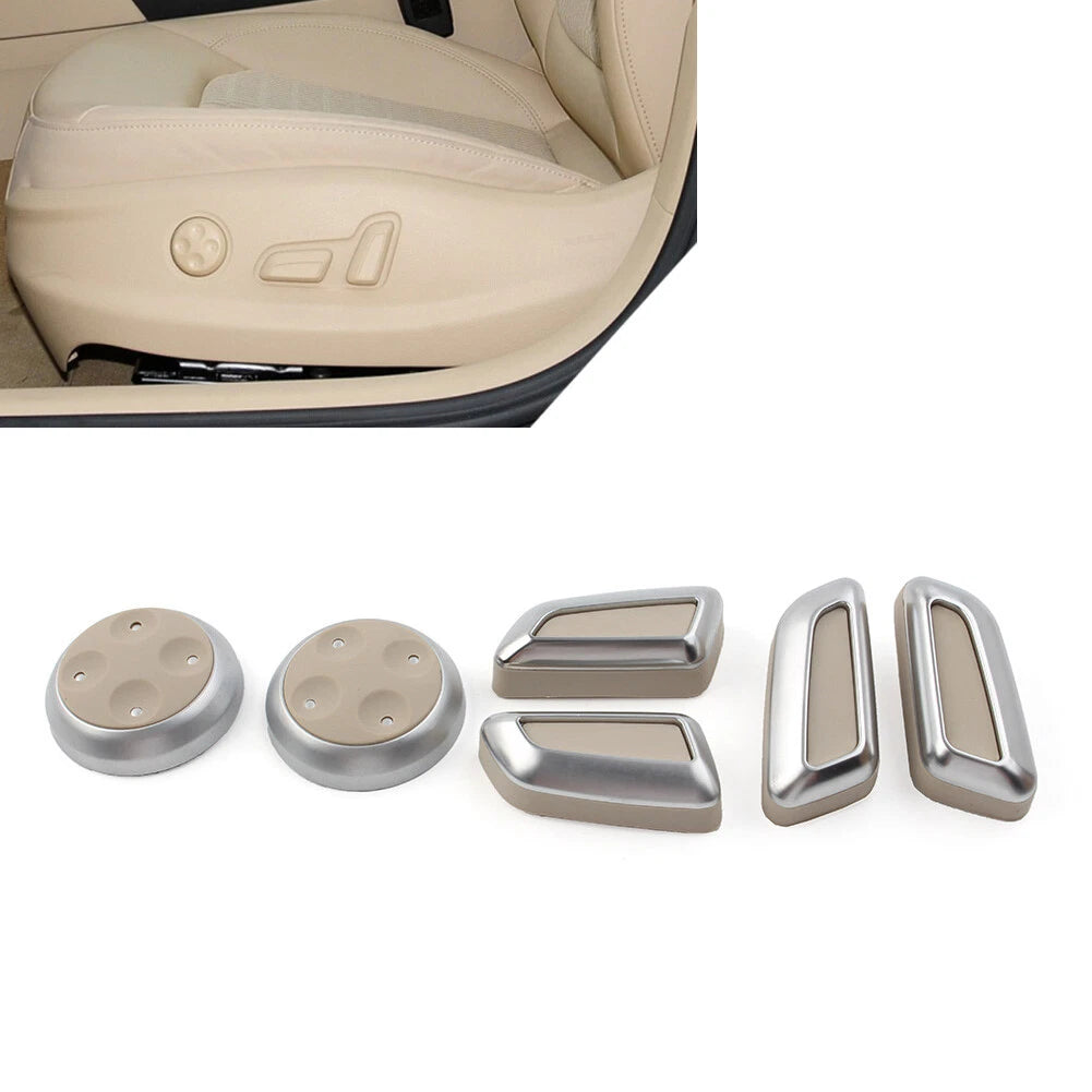6X Car Seat Switch Adjustment Button Cover Kit for Audi A3 A4 A5 A6 A7 Q3 Q5
