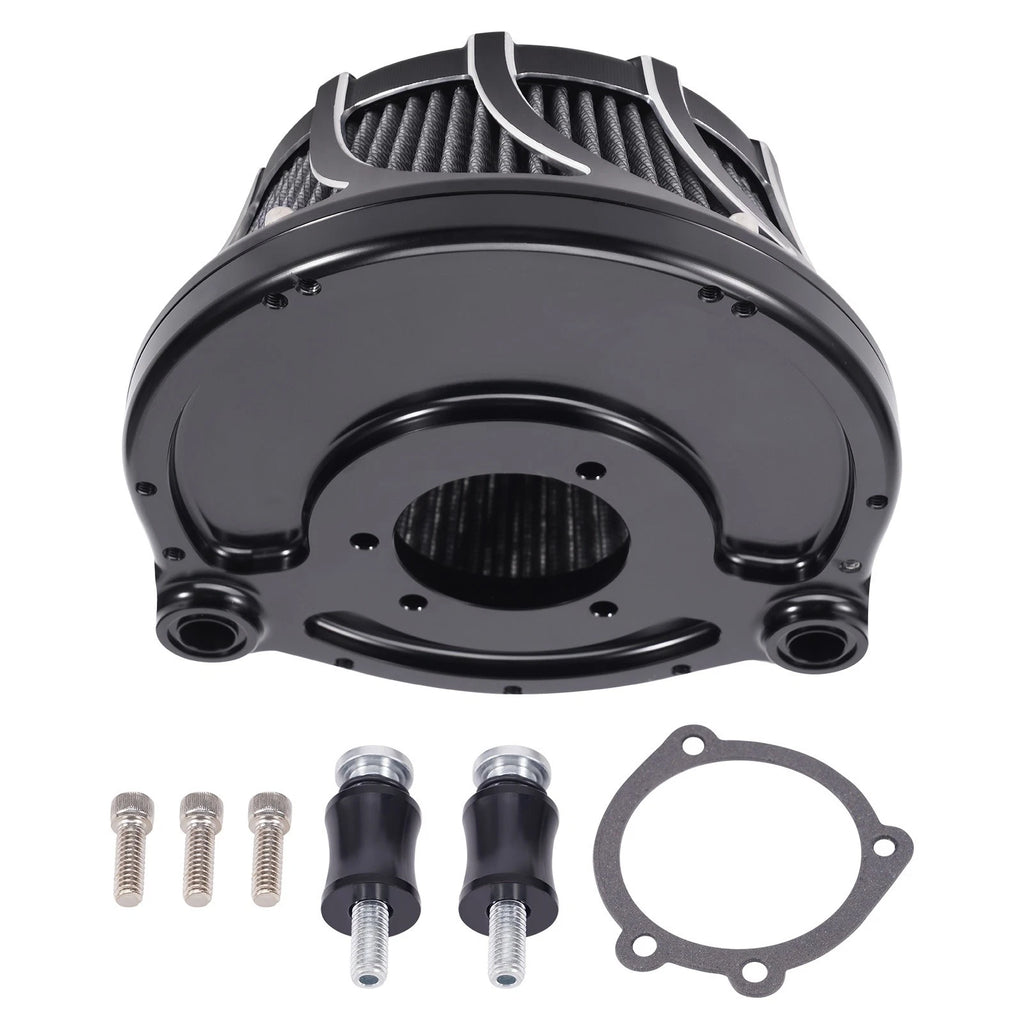 Turbine Air Filter Kit for Harley Dyna (2000–2017) Black Element