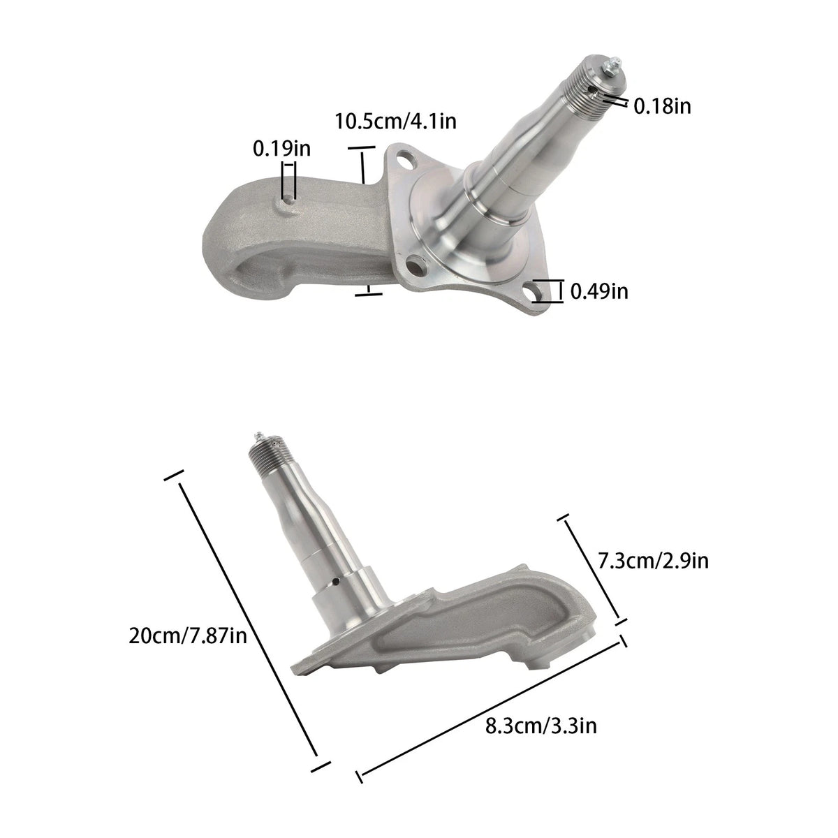 4 Inch Drop Trailer Spindle #84 for Torsion & Straight Axle (3500 lbs)