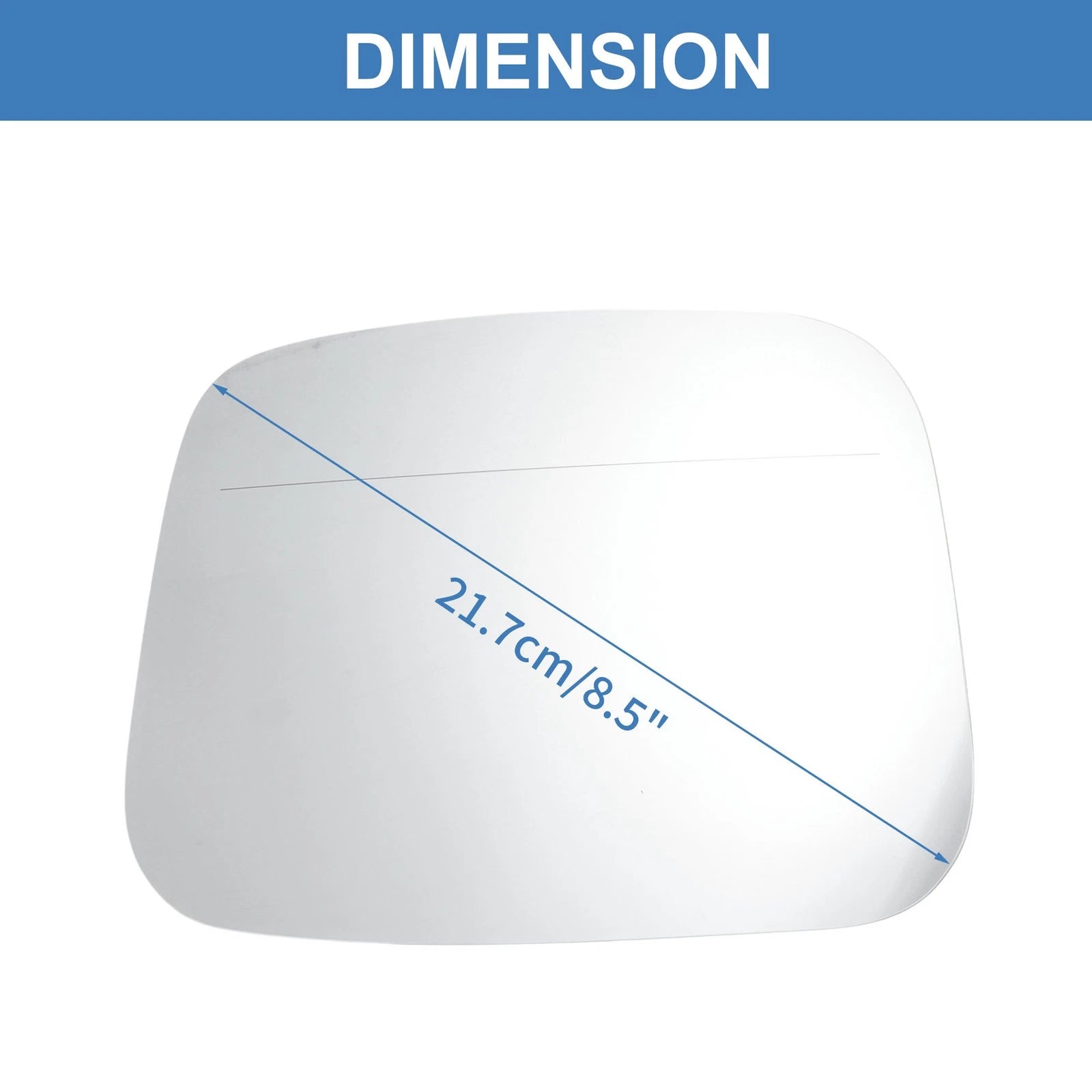 Left Side Wing Door Mirror Glass Replacement for VW Transporter T5 Caddy (2004–2015)