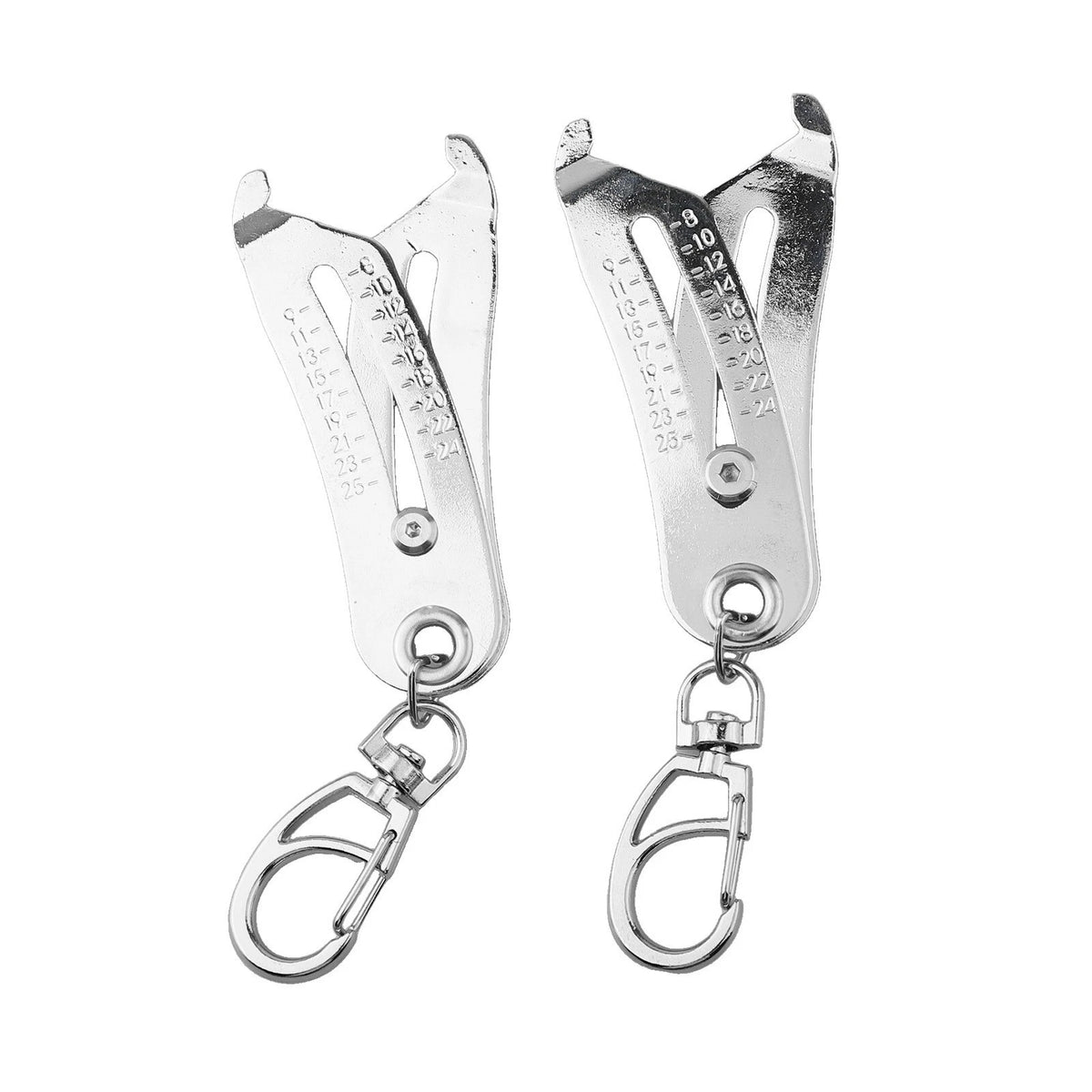2PC Thread Measurement Keychain Tool for Accurate Sizing Needs
