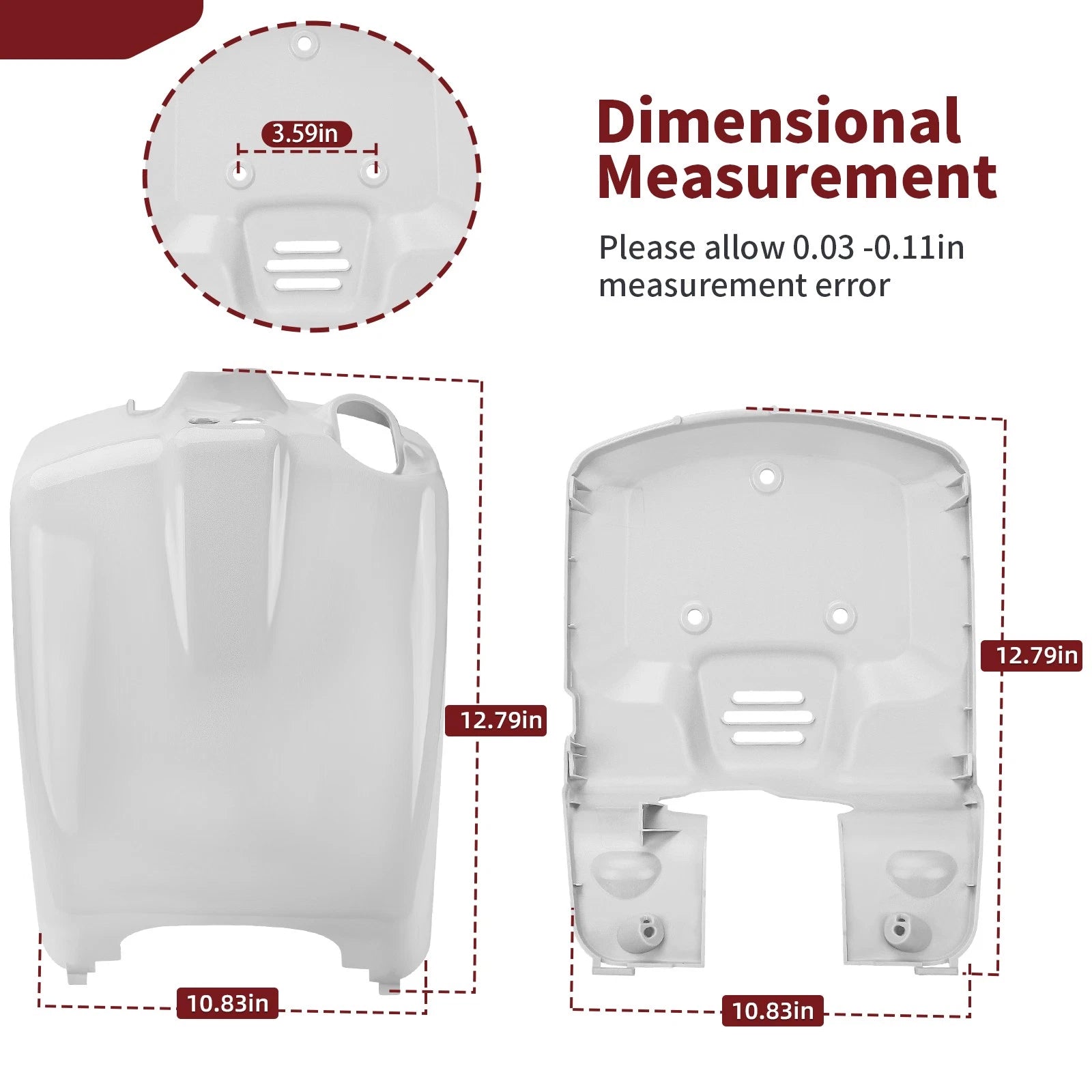 Inner Front Cover Set 81130-GEZ-691ZA for Honda NPS50 Ruckus (2003–2024) White