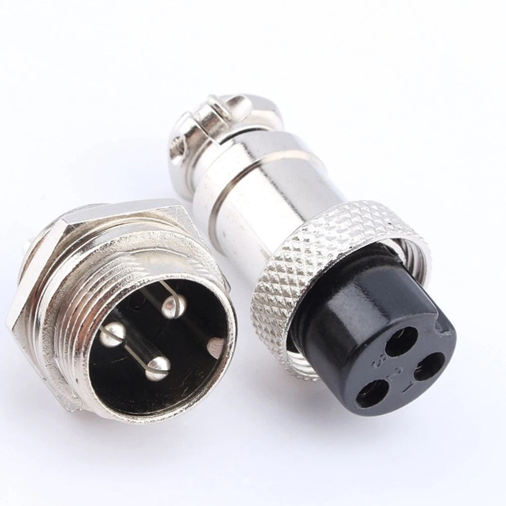 GX16 3 Pin Screw Type Aviation Panel Electrical Connector for Wire Harness