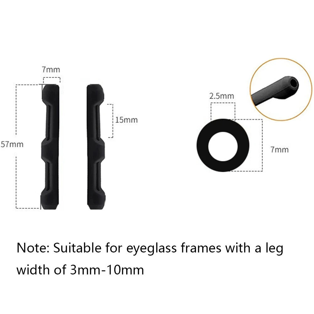 6 Pair Silicone Glasses Ear Cushions Anti-Slip Comfort Retainers