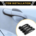 Exterior Door Handle Cover Kit 4pcs ABS Black for Dodge Ram 1500 (2009–2018)