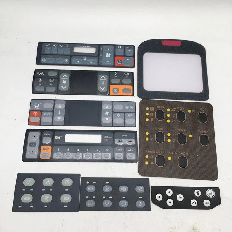 Conditioning Controller Panel Switch Button Sticker for Cat 320B/C/D (1996–2007)