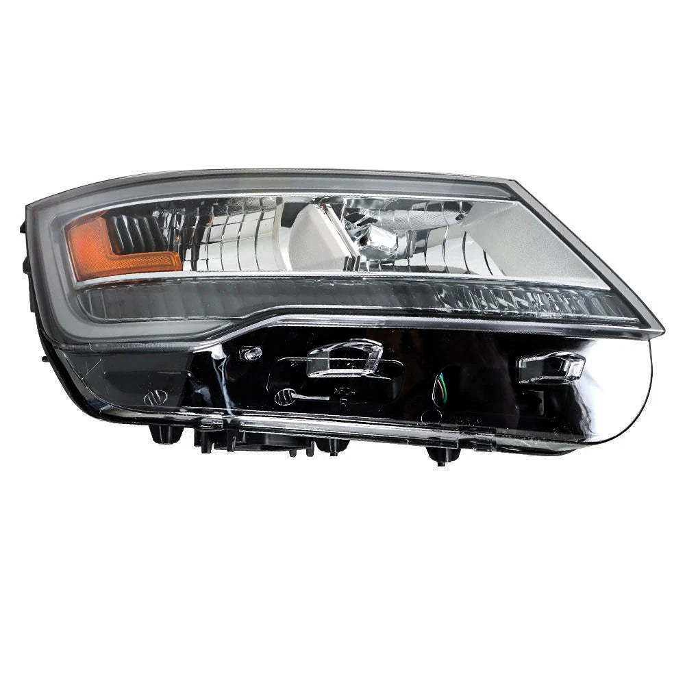 Halogen Headlight for Ford Explorer (2016–2019) Passenger Side w/ LED DRL Chrome