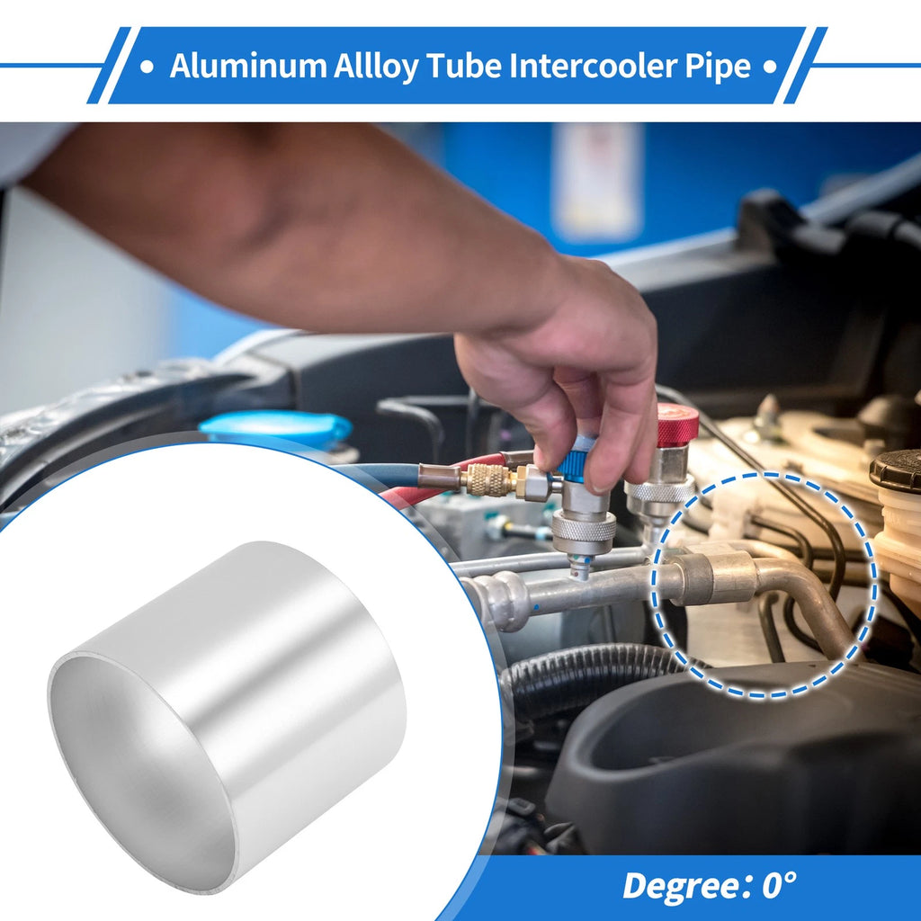 3.5" OD Intercooler Pipe for - Brushed Silver Tone