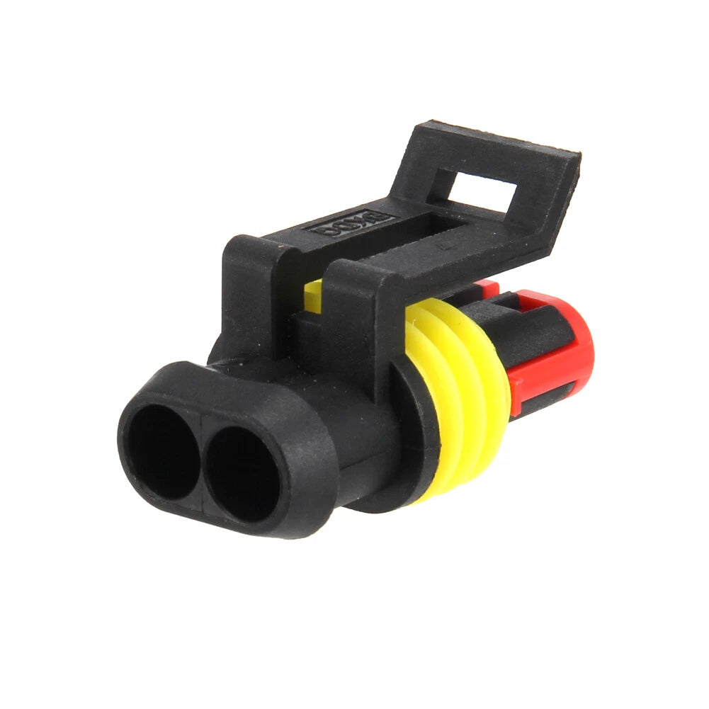 Set of 10 2Pin Waterproof Electrical Wire Sealed Connector Plug 12V for ATV