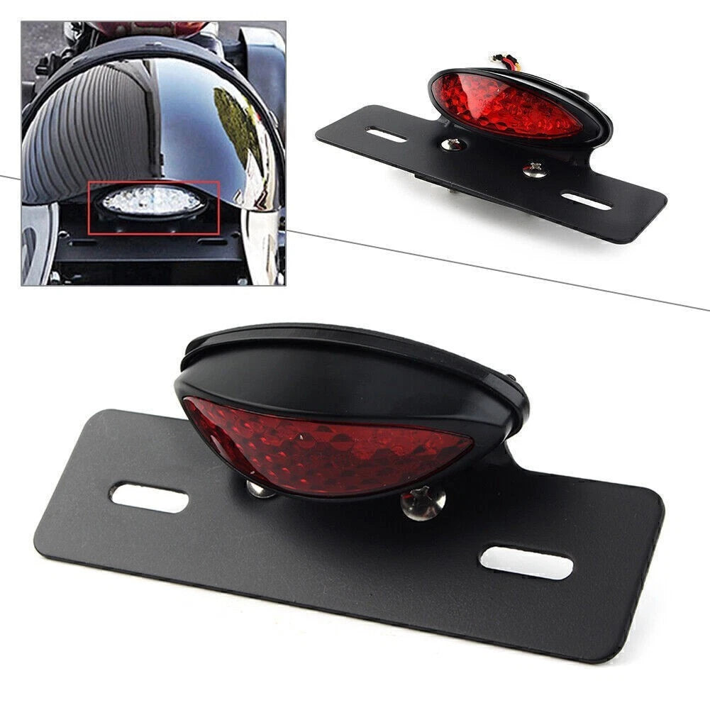 Rear License Plate Brake Stop Tail Light Bracket for Cafe Racer
