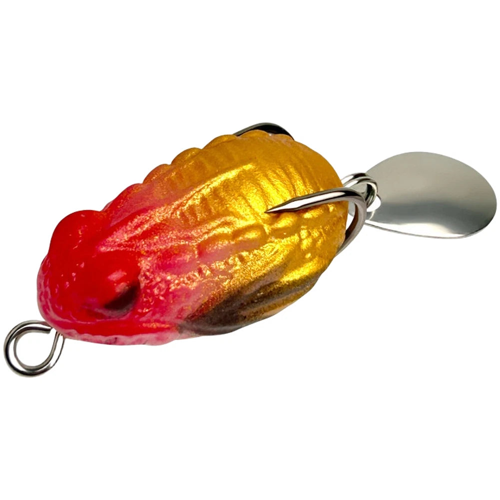 Topwater Lure for Bass (4g Lifelike Frog with Flashing Blade)