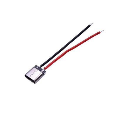 20-Pack USB Type-C 2Pin Welding Wire Female Connector Cable