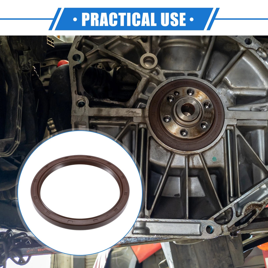 2pcs Engine Crankshaft Oil Seal Replacement for Toyota Sienna (1998–2015) Rubber