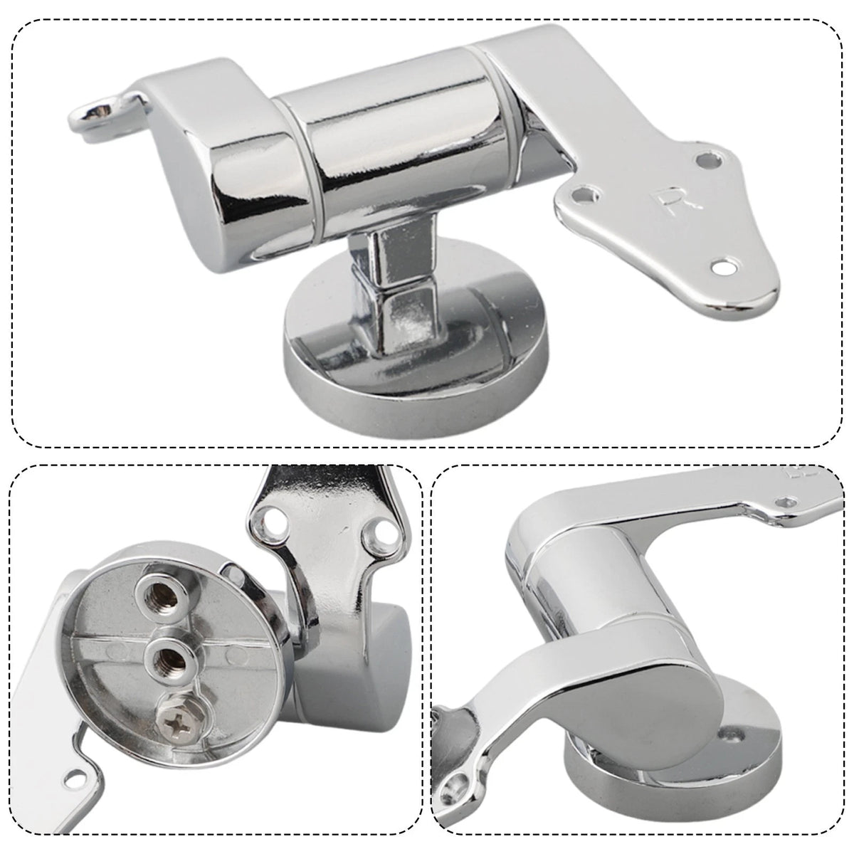 Anti Shock Zinc Alloy Hinge for Toilet Cover (Universal Fit)
