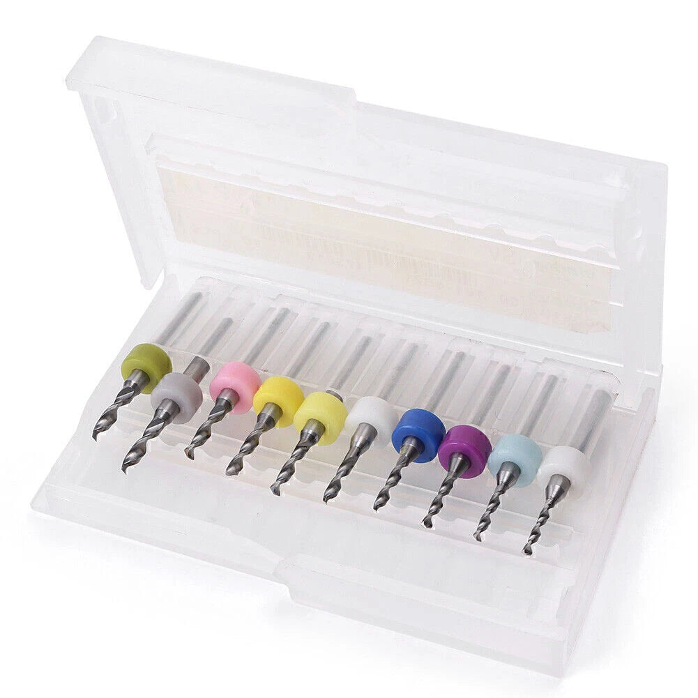 10Pcs Carbide Mini Micro Drill Bits for PCB Circuit Board (1.5mm-2.4mm)