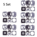 Set of 5 Carburetor Rebuild Kits for Kawasaki TH43 TH48 Shindaiwa B530 C250 C260