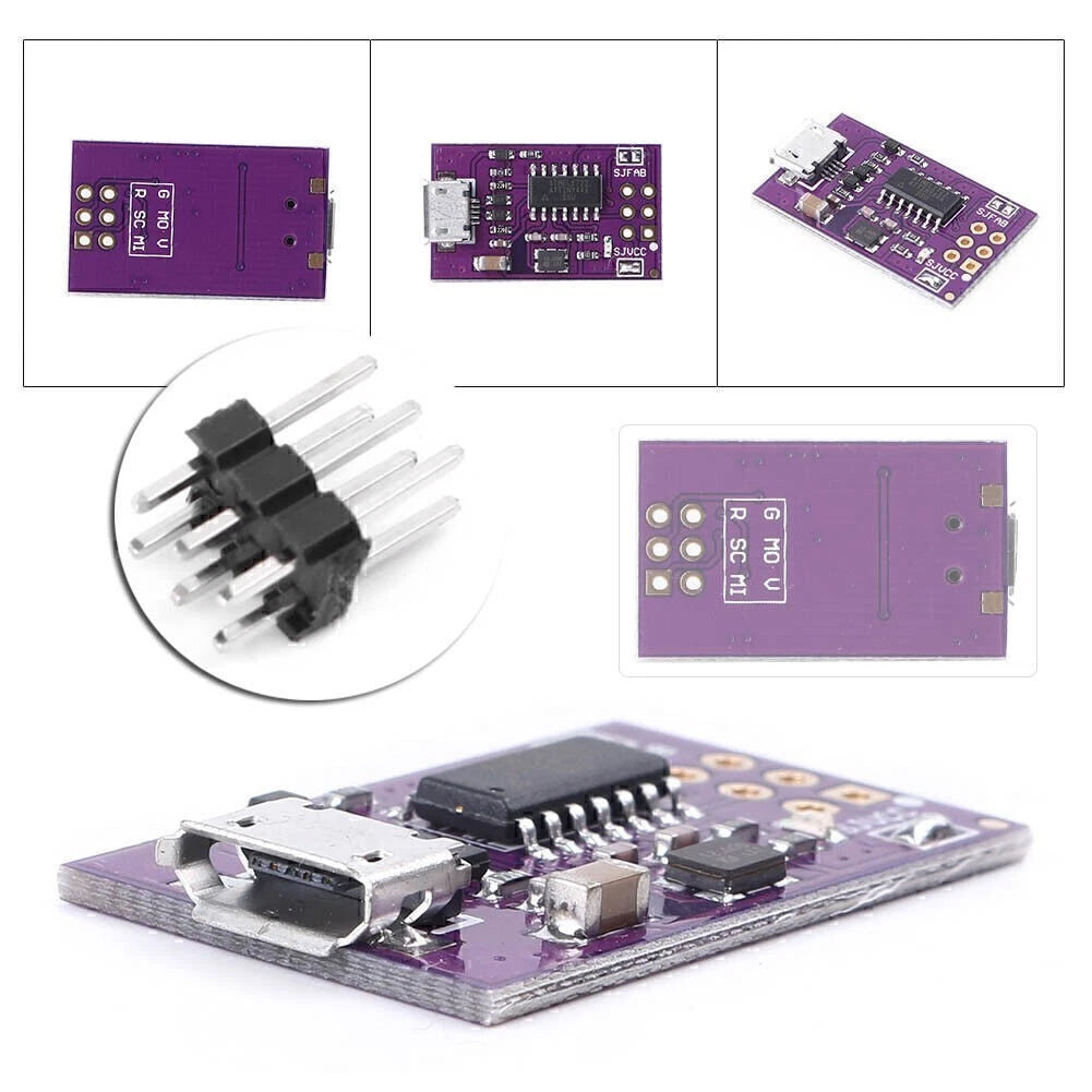 Micro USB Tiny AVR ISP Programmer Module for ATtiny44 (5V)