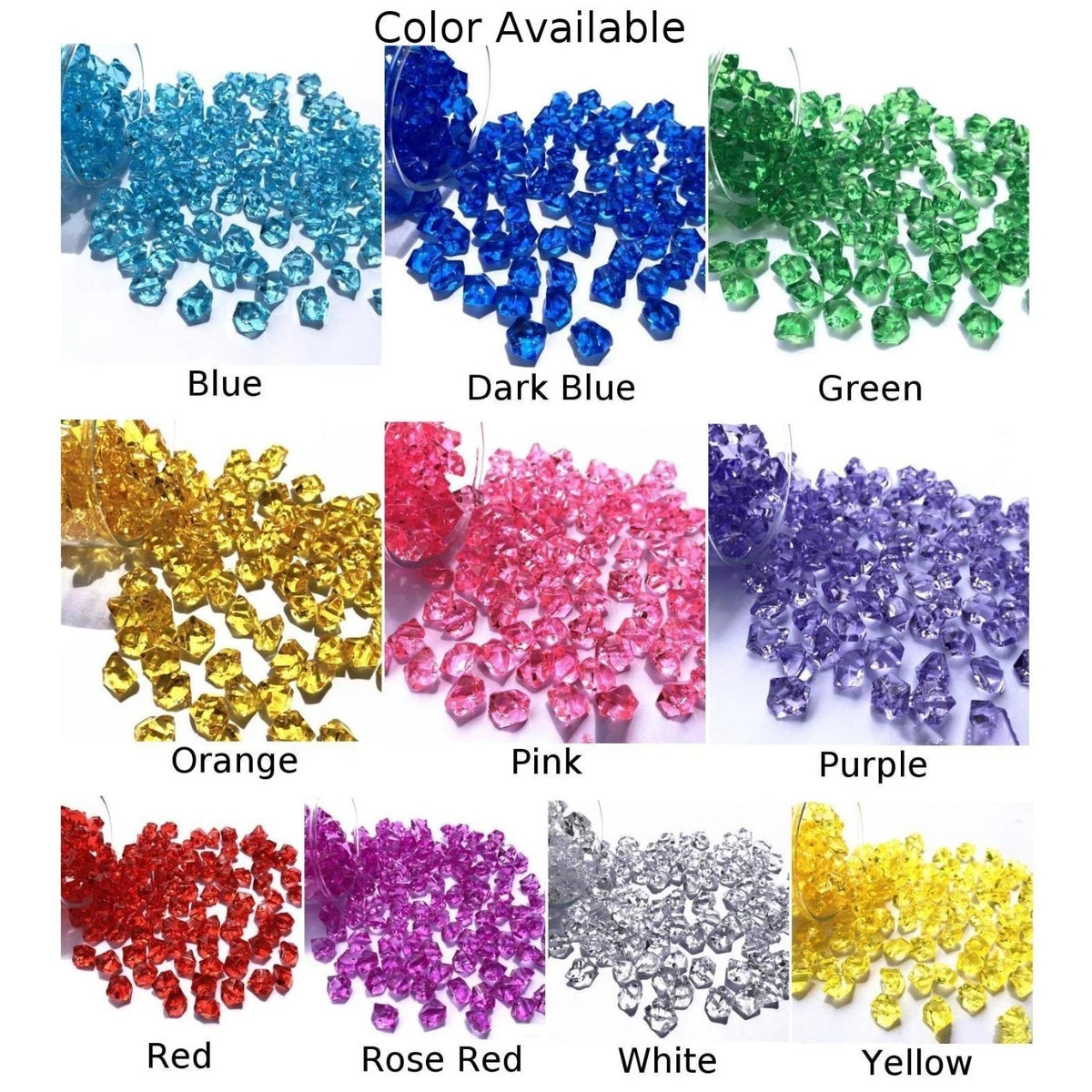 200 PCS Transparent Acrylic Stones for Decoration
