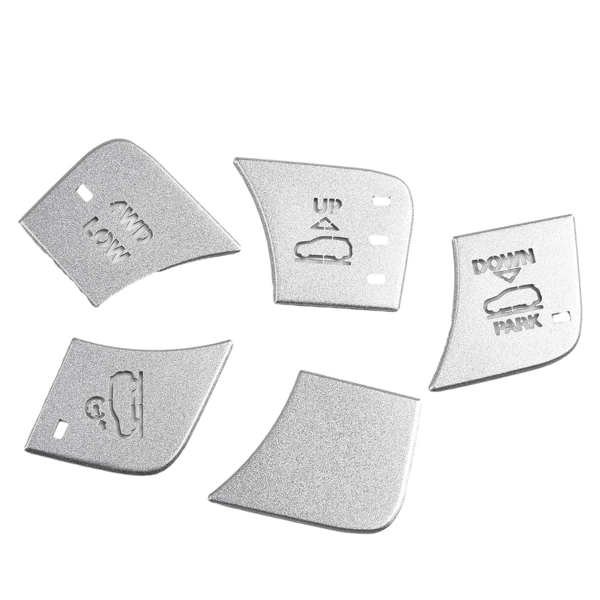 Silver Four Wheel Drive Control Button Decor Cover Fashionable and Enhancing