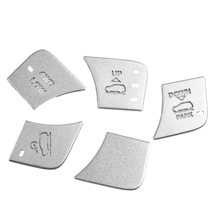 Silver Four Wheel Drive Control Button Decor Cover Fashionable and Enhancing