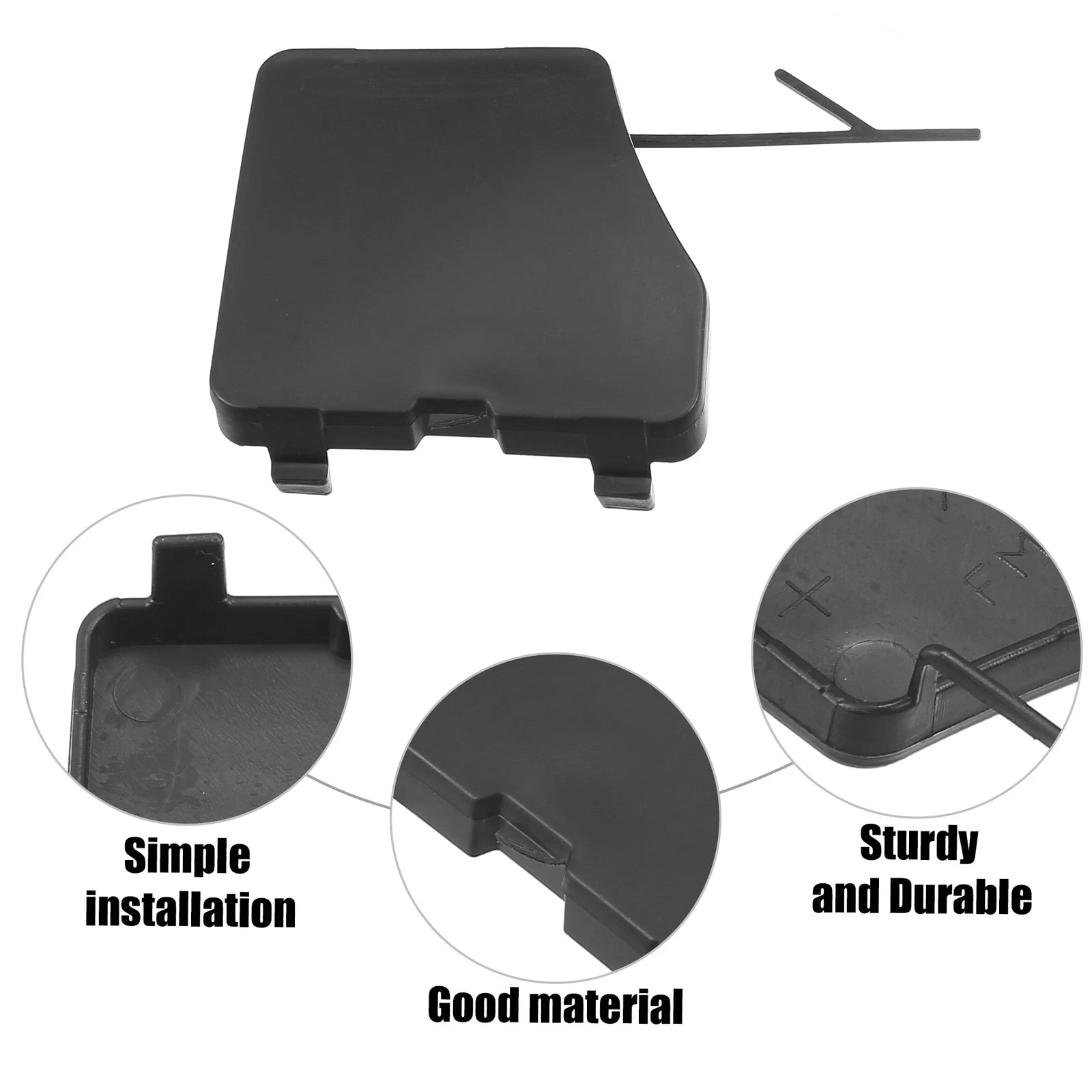 Front Right Tow Hook Cover Replacement for Subaru Forester (2014–2016) Black