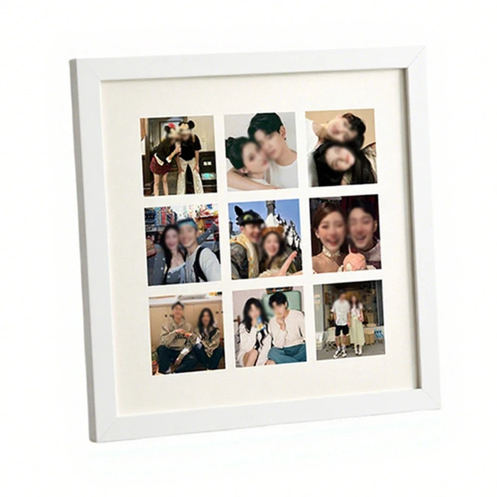 9-Grid Wooden Photo Frame for Memory Arrangement (30x30cm)