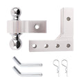 6" Adjustable Trailer Raise Drop with Double Hitch Ball Mount Receiver