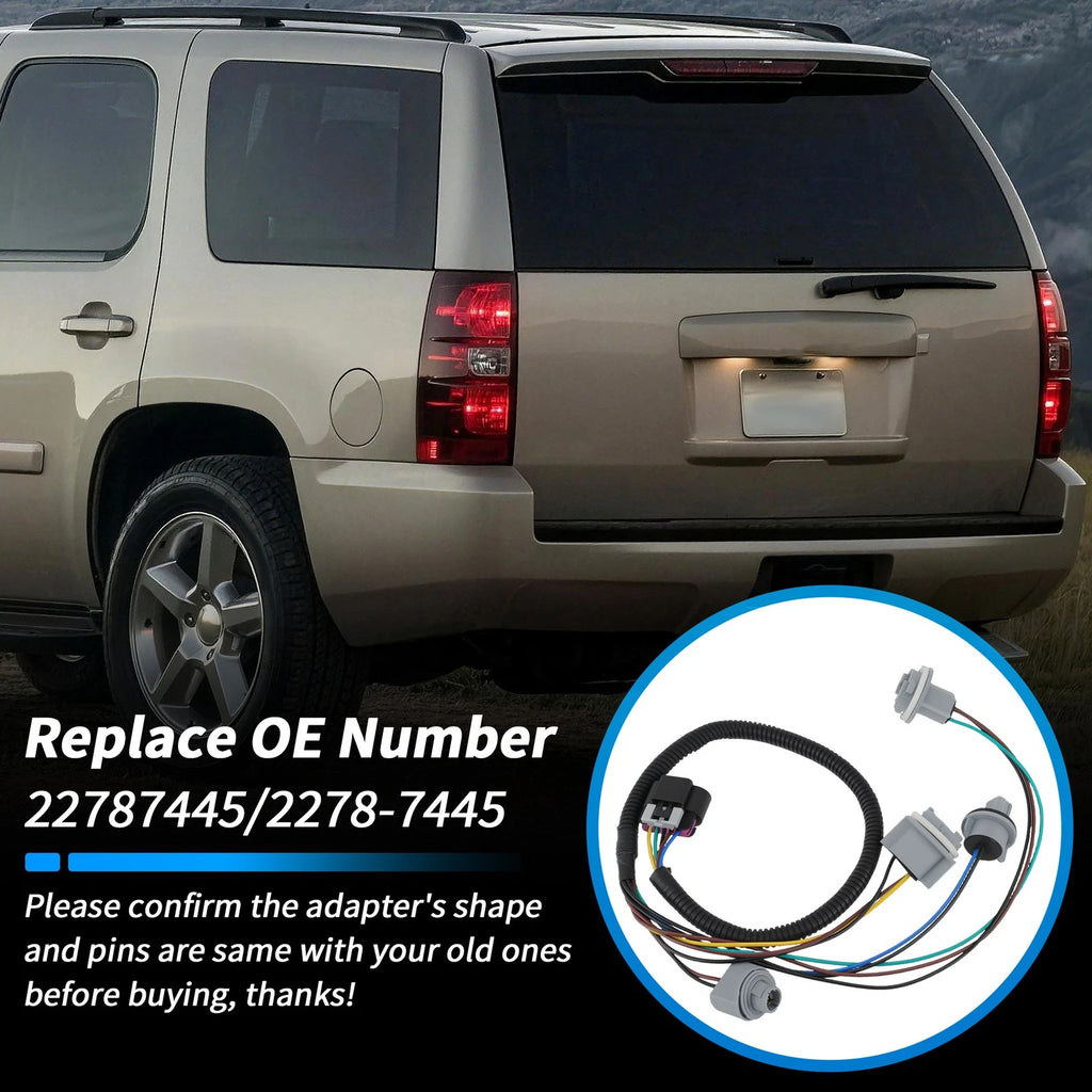 Tail Light Wiring Harness Socket Replacement for Chevy Suburban Tahoe (2007–2014)