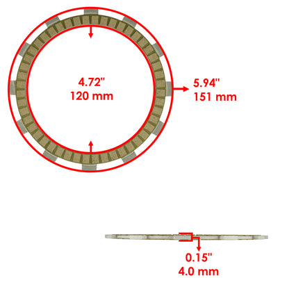 Clutch Friction Steel Plates Replacement for Honda Shadow 700 VT700C (1984–1986)