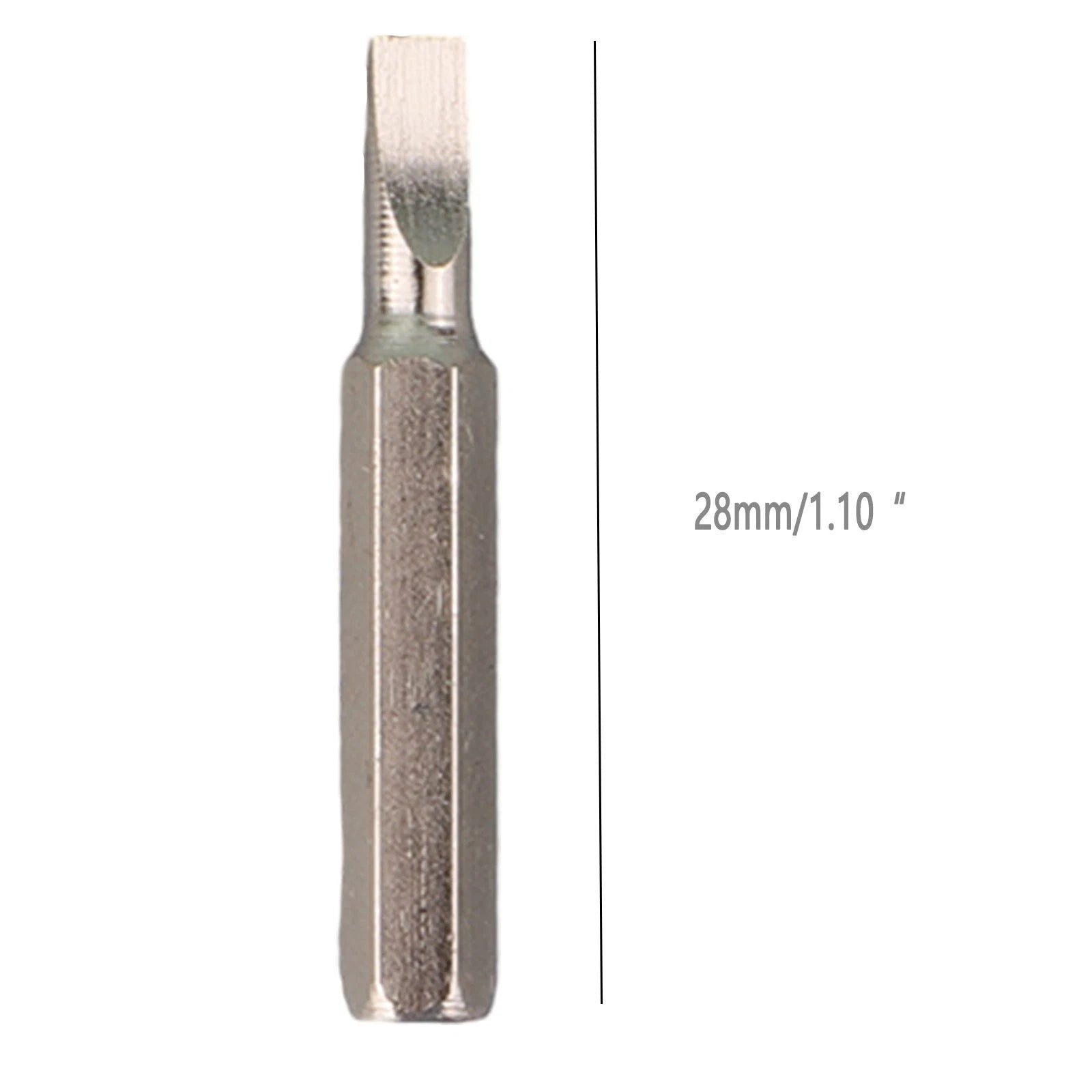 Set of 4 Silver Screwdriver Bits for Electric Screwdriver Assembly