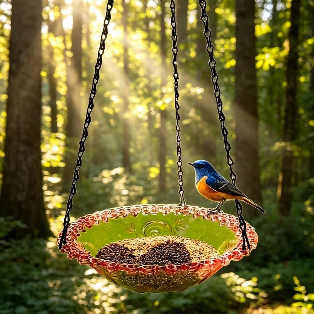 Bird Bath and Feeder Hanging Device for Patio Balcony Garden