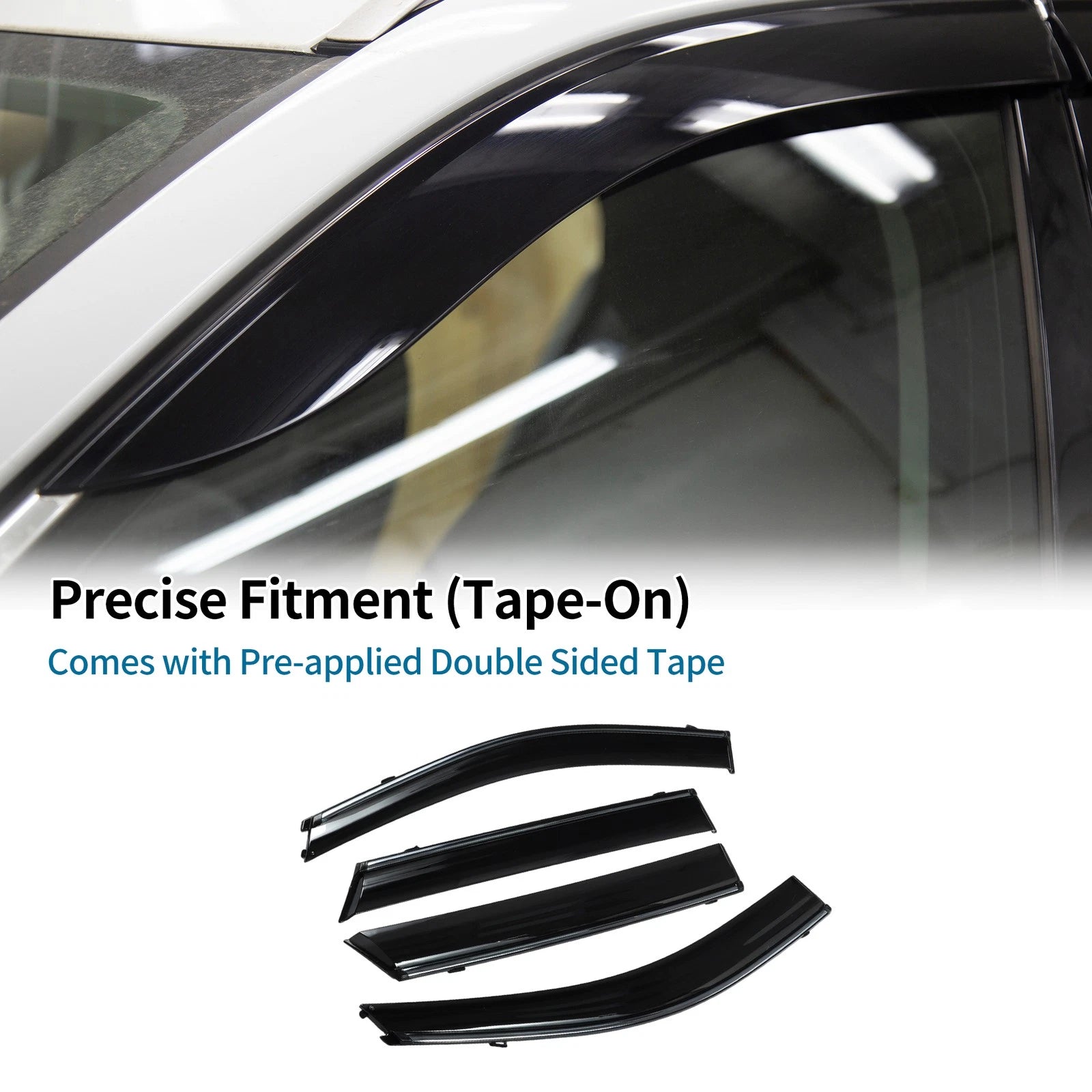 Window Deflectors Side Vent Visors 1 Set for Hyundai Santa Fe (2013–2018)