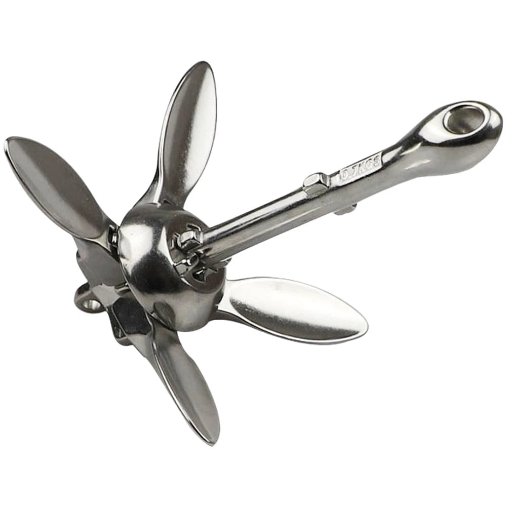Compact Folding Anchor Designed Like an Umbrella for Boats Using 316 SS