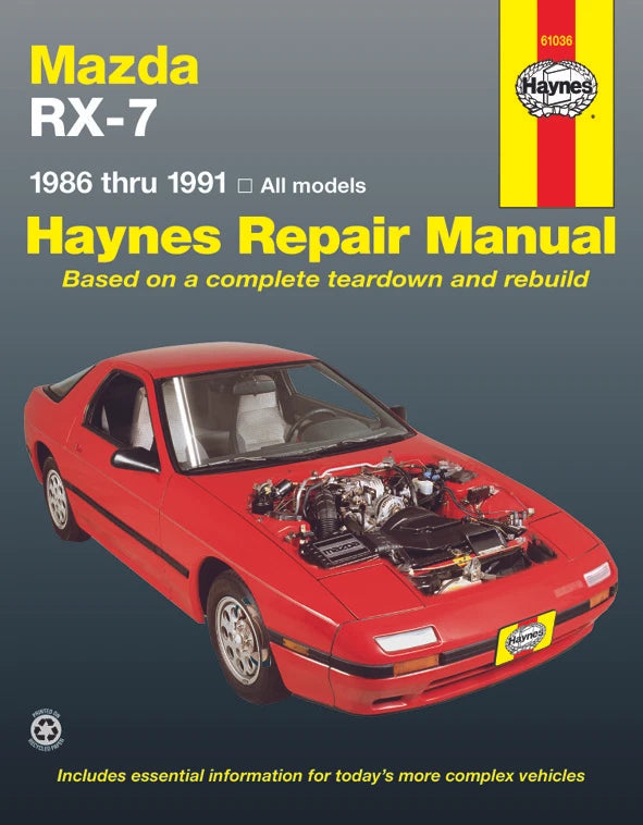 Mazda RX-7 Repair Manual (1986–1991) - Complete Guide for All Models