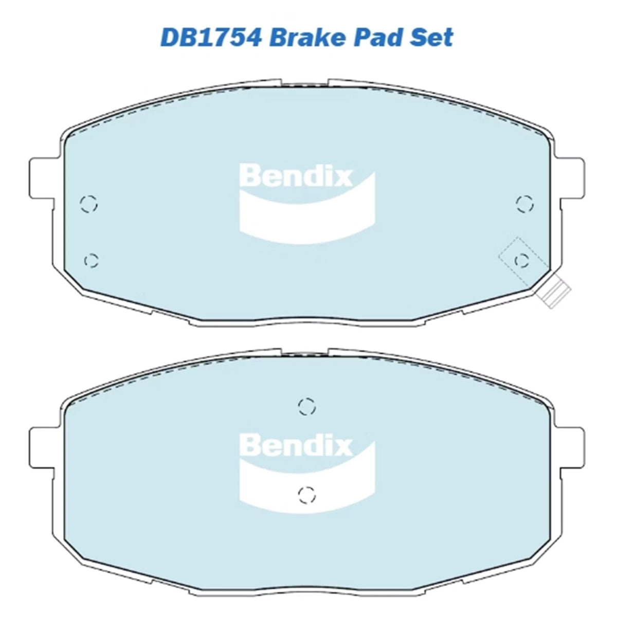 Set of 4 Bendix GCT Front Disc Brake Pads for Kia Cerato LD TD (2004–2013)