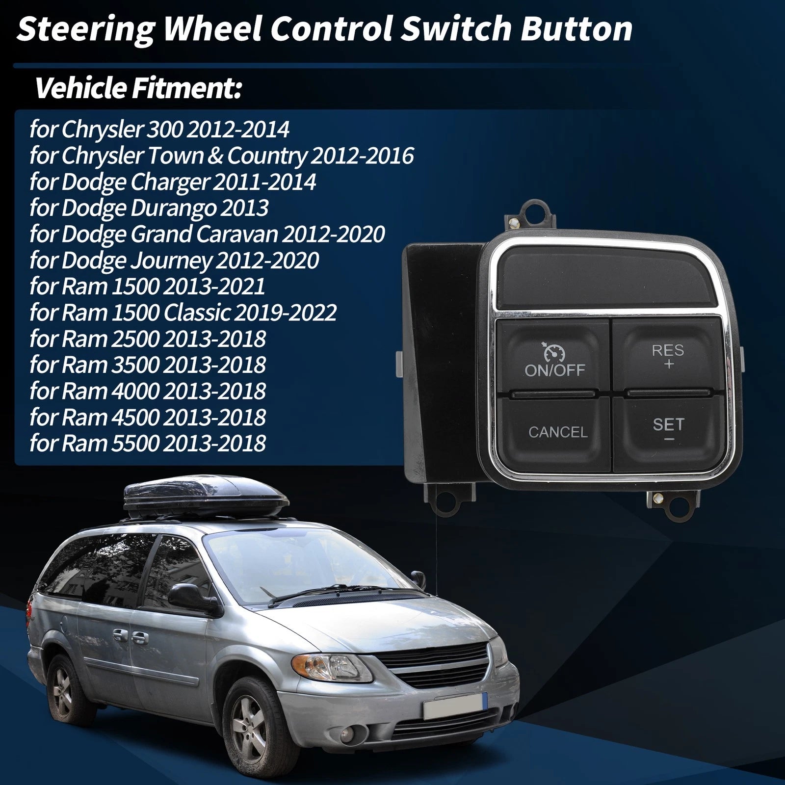 Cruise Control Switch Right Side for Dodge Grand Caravan Journey (2008–2020)