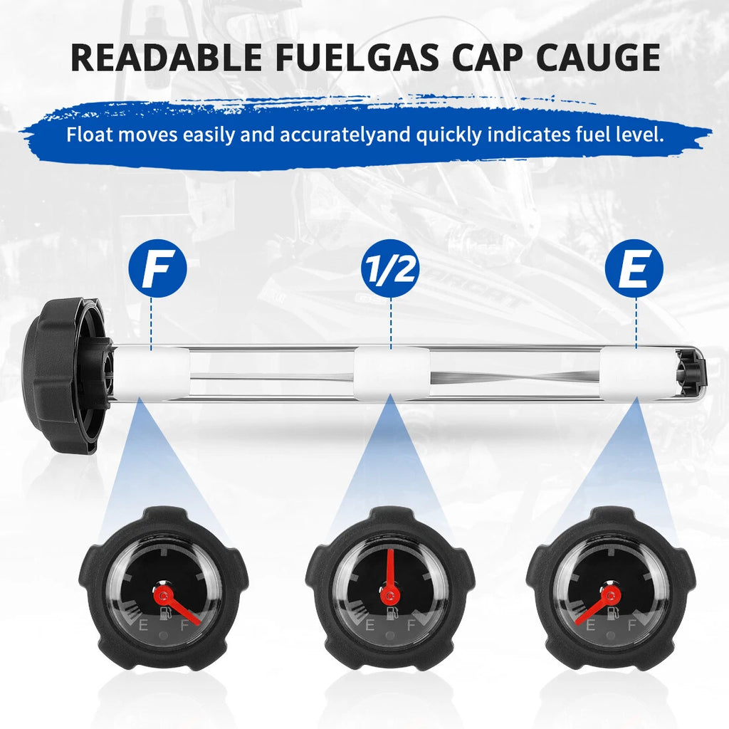 Fuel Gauge Gas Cap 0670-658 for Arctic Cat Panther Jag Powder Special