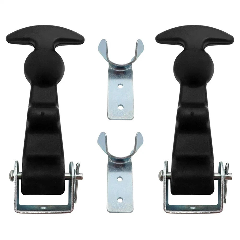 2X T-Handle Draw Latches with Brackets for Universal Applications