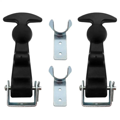 2X T-Handle Draw Latches with Brackets for Universal Applications