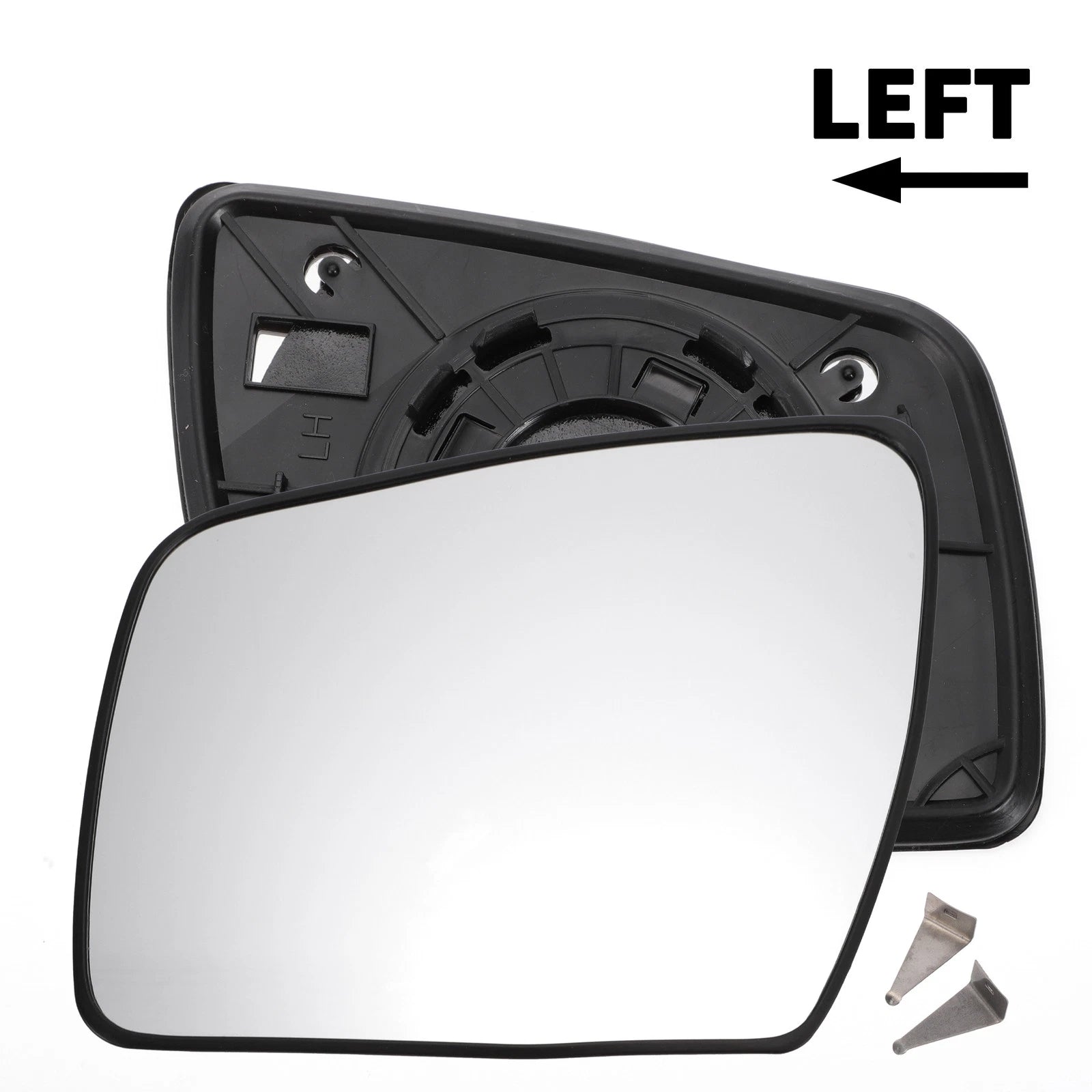 Left Side White Mirror Glass for KIA Soul (2009–2013)
