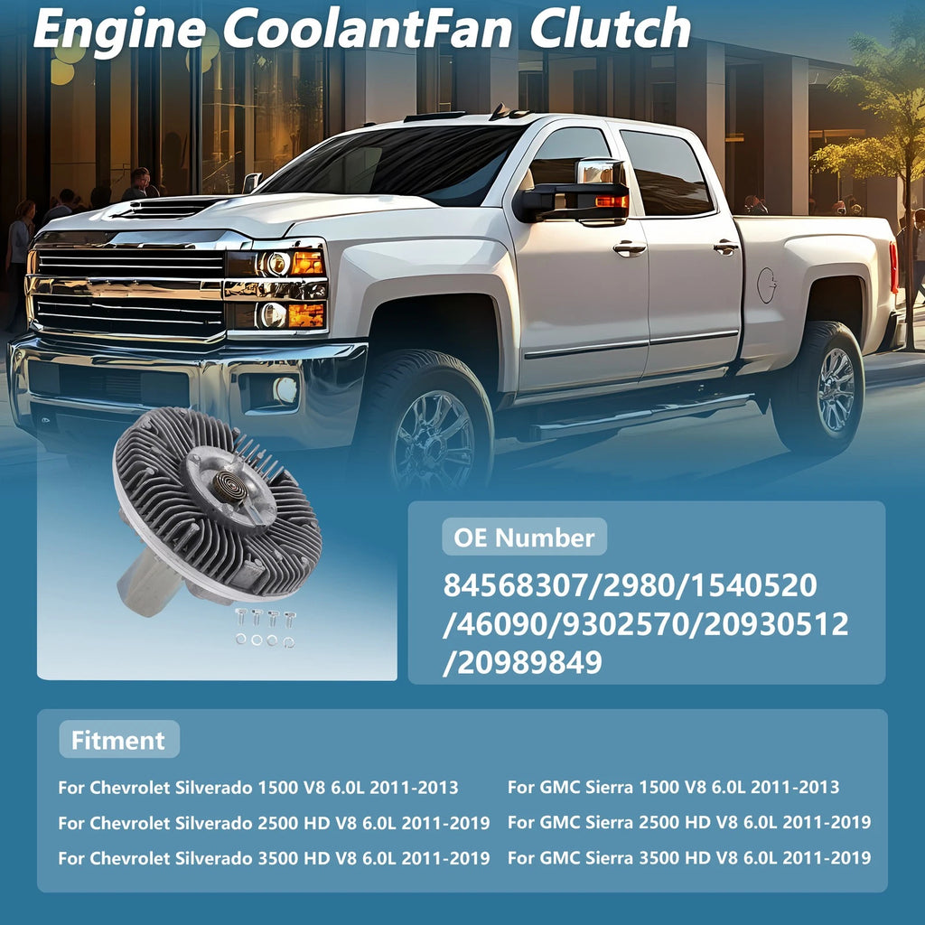 Engine Cooling Fan Clutch for Chevrolet Silverado 1500 V8 (2011–2013)