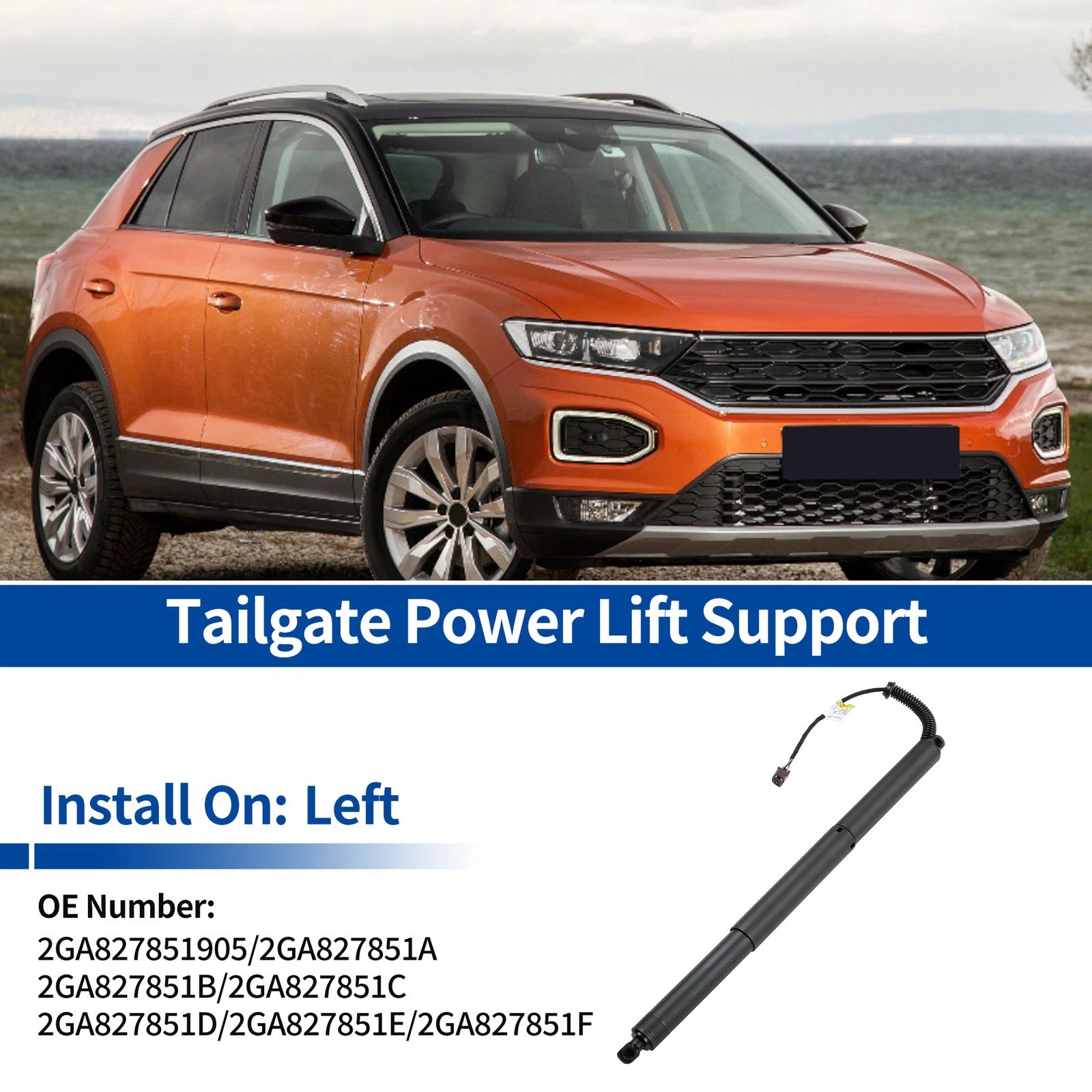 Left Tailgate Power Lift Support Replacement for Volkswagen T-Roc (2018–2021)