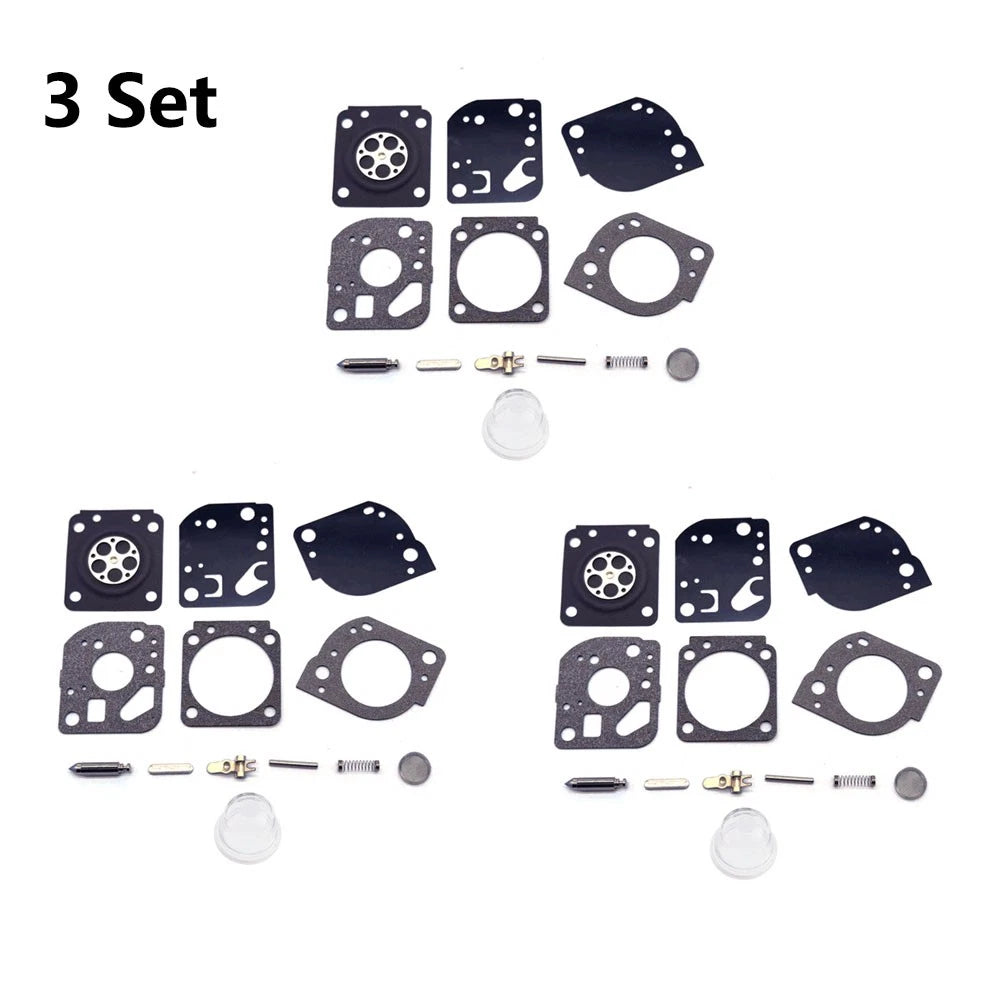 3X Carburetor Gasket Repair Kit for Poulan Ryobi Homelite Zama C1U-W19 RB-117