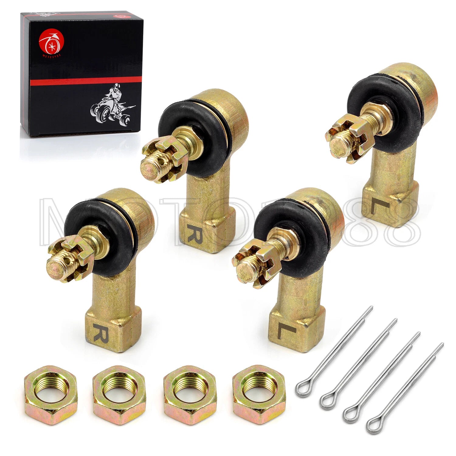 Heavy Duty Chromoly Tie Rod Ends Kit for TRX250R TRX400EX TRX450R (1986–2009)